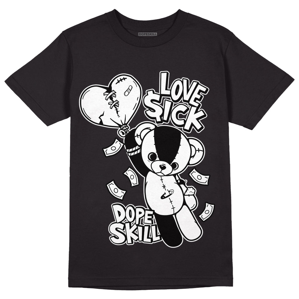 Love Sick Unisex Shirt Match Dunk Low Panda White Black - Black 