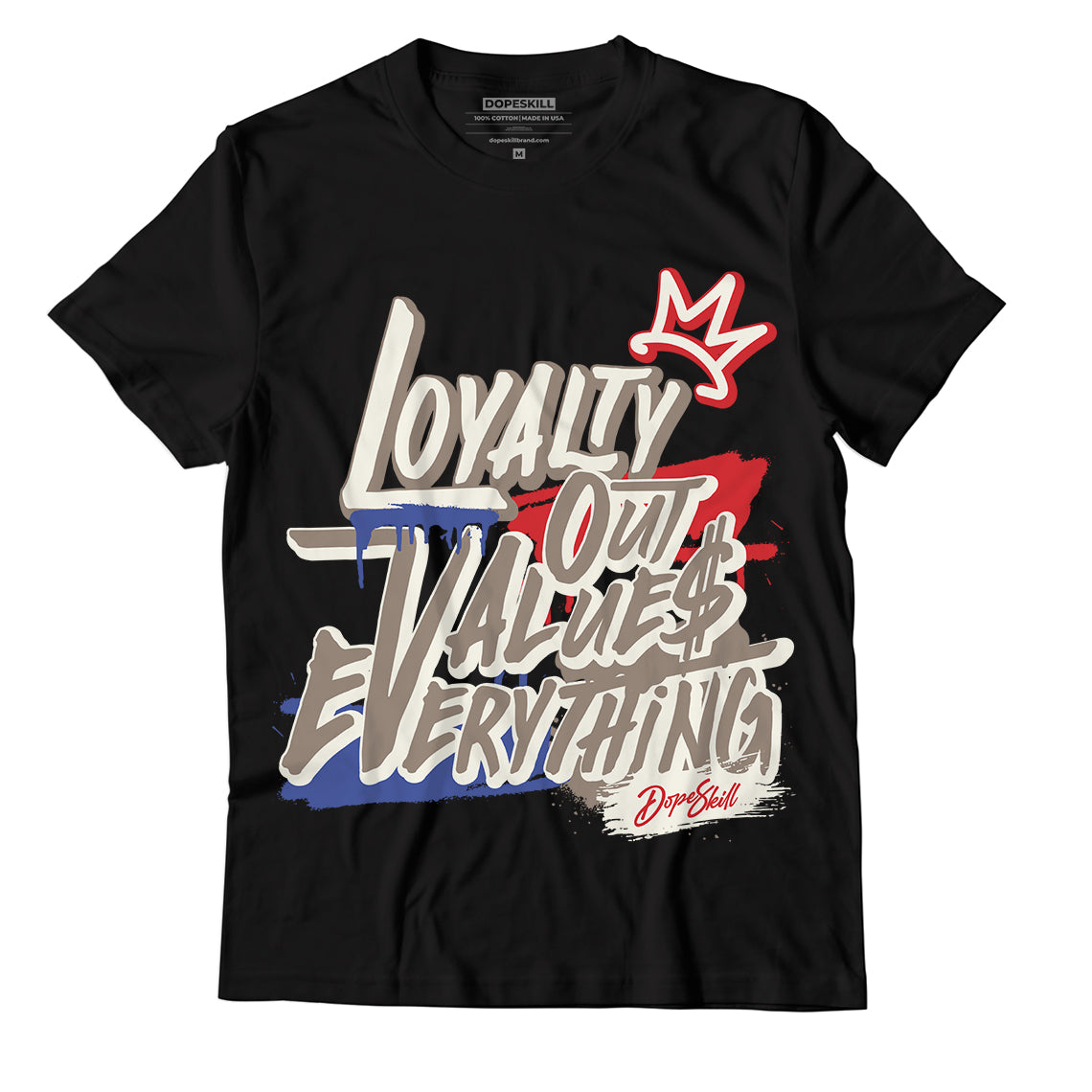 Jordan 4 Sail Canvas DopeSkill T-Shirt LOVE Graphic - Black