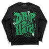 Jordan 1 Low Lucky Green DopeSkill Long Sleeve T-Shirt Drip Too Hard Graphic Streetwear - Black