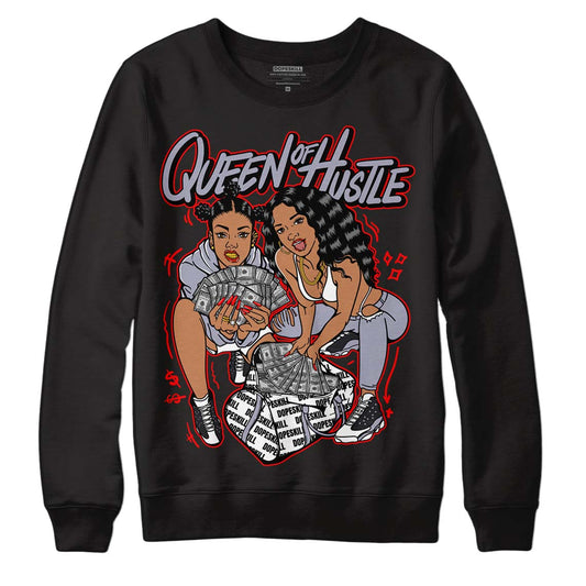 Jordan 13 Retro 'Black Flint' DopeSkill Sweatshirt Queen Of Hustle Graphic Streetwear - Black