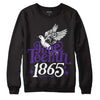 Jordan 13 Court Purple DopeSkill Sweatshirt Juneteenth 1865 Graphic Streetwear - Black