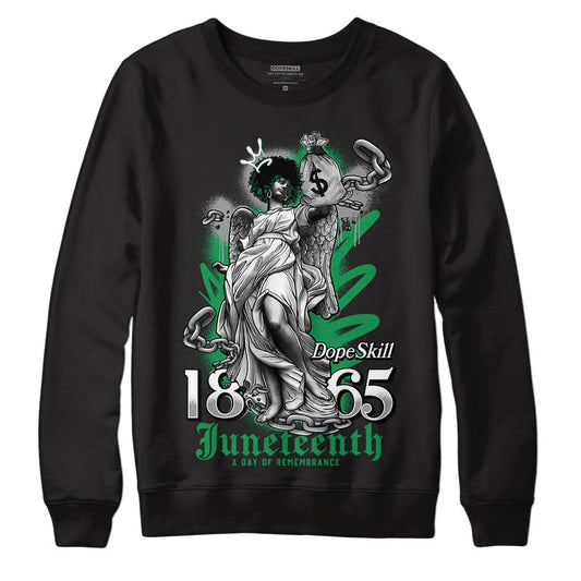 Jordan 3 WMNS “Lucky Green” DopeSkill Sweatshirt Juneteenth Graphic Streetwear - Black