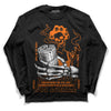 Orange Black White DopeSkill Long Sleeve T-Shirt Show Me The Money Graphic - Black 