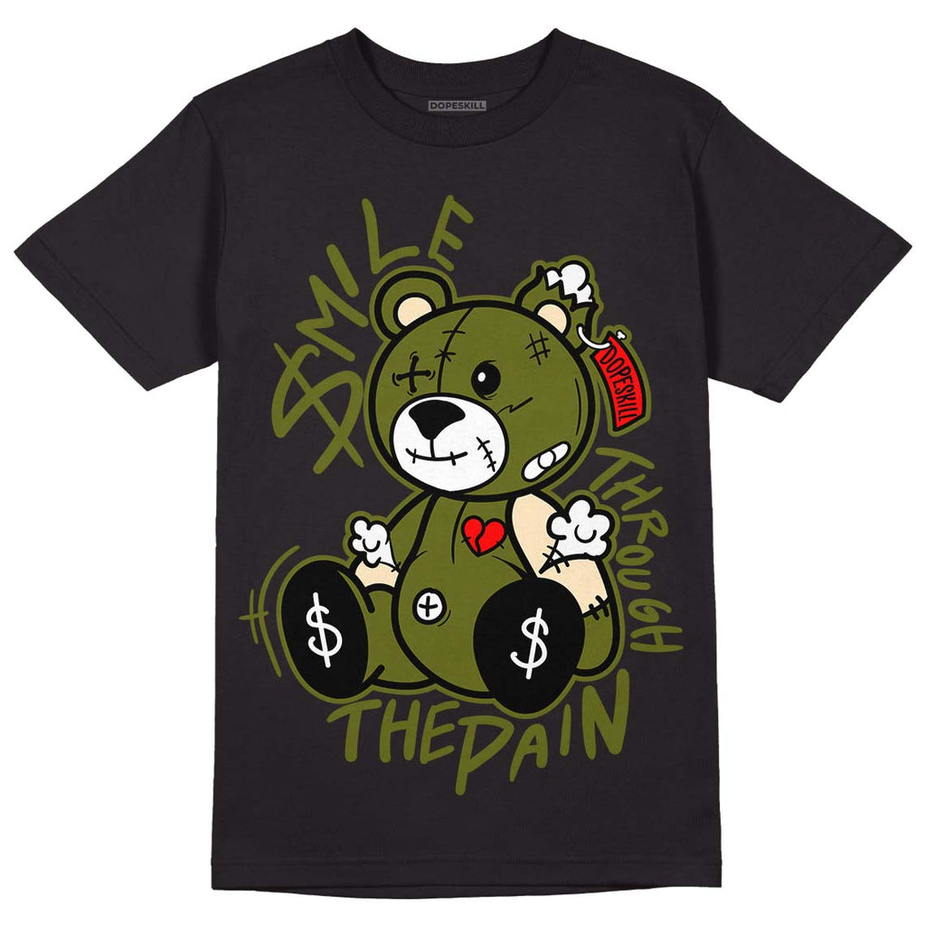 Travis Scott x Jordan 1 Low OG “Olive” DopeSkill T-Shirt BEAN Graphic Streetwear - Black
