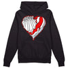 Cherry 11s DopeSkill Hoodie Sweatshirt Heart Jordan 11 Graphic - Black