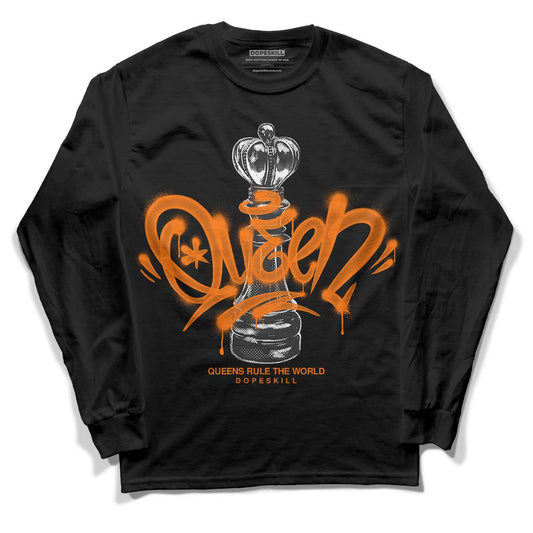 Wmns Dunk Low 'Magma Orange DopeSkill Long Sleeve T-Shirt Queen Chess Graphic Streetwear - Black