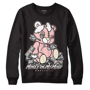 Jordan 1 High OG WMNS Washed Pink DopeSkill Sweatshirt MOMM Bear Graphic Streetwear - Black