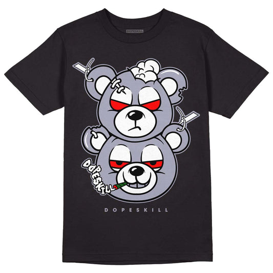 Jordan 13 Retro 'Black Flint' DopeSkill T-Shirt New Double Bear Graphic Streetwear - Black