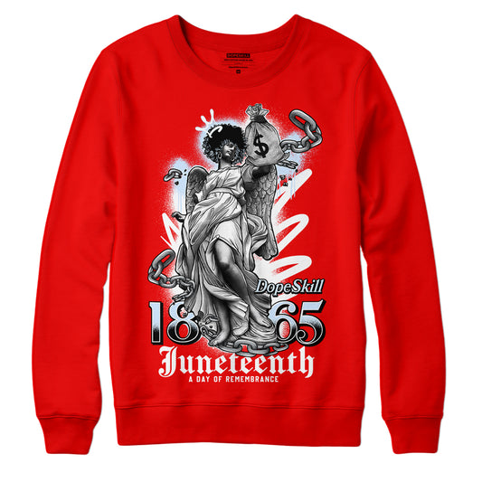 Cherry 11s DopeSkill Varsity Red Sweatshirt Juneteenth Graphic