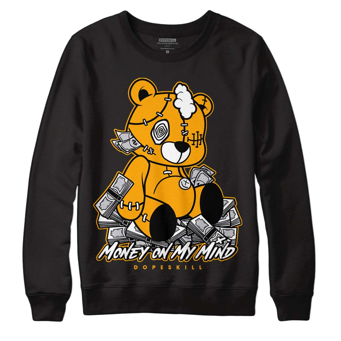 Black Taxi 12s DopeSkill Sweatshirt MOMM Bear Graphic - Black 