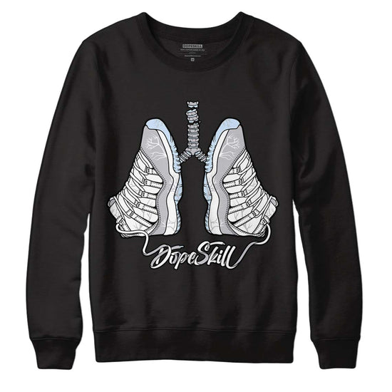 Jordan 11 Retro Low Cement Grey DopeSkill Sweatshirt Breathe Graphic Streetwear - Black