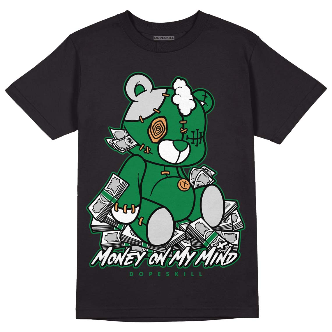 Nike SB x Jordan 4 “Pine Green” DopeSkill T-Shirt MOMM Bear Graphic Streetwear - Black