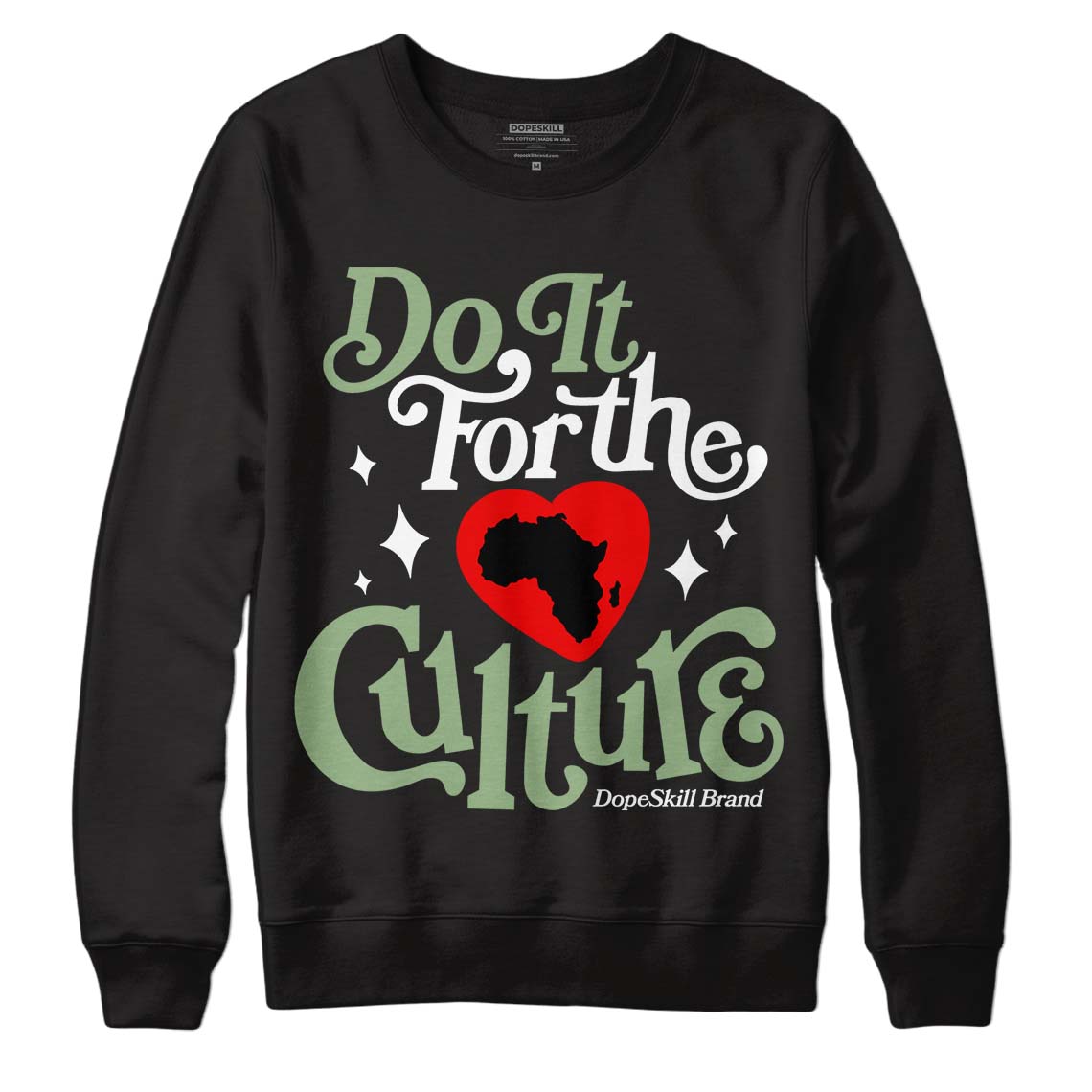 Jordan 4 Retro “Seafoam” DopeSkill Sweatshirt Do It For The Culture Graphic Streetwear - Black