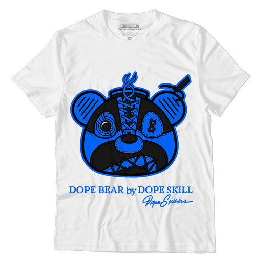 Yz 350 Boost V2 Dazzling Blue DopeSkill T-Shirt Sneaker Bear Head Graphic - White