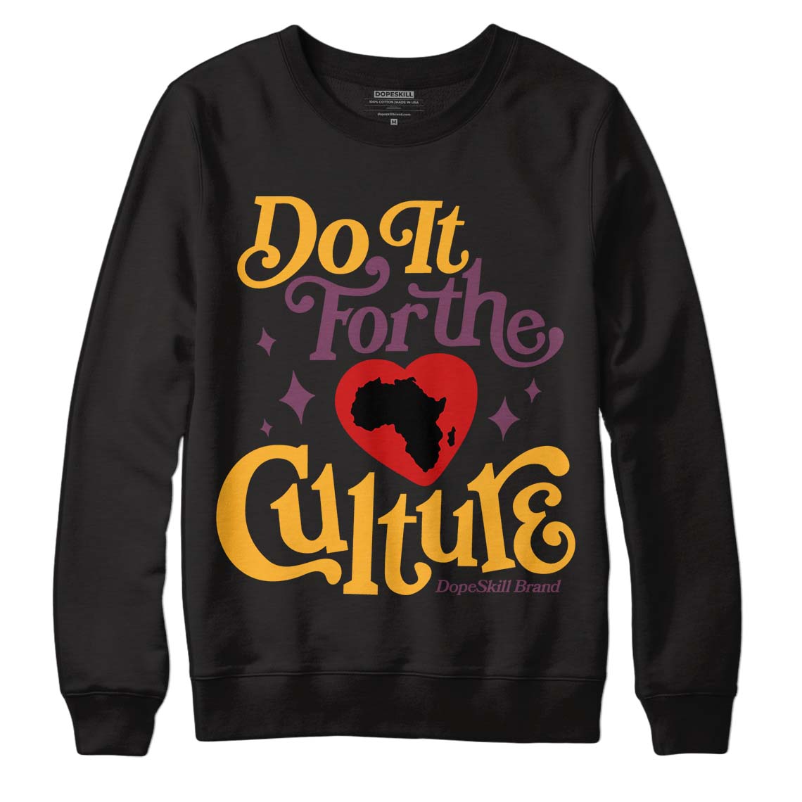 Jordan 1 Retro High OG Brotherhood DopeSkill Sweatshirt Do It For The Culture Graphic Streetwear - Black