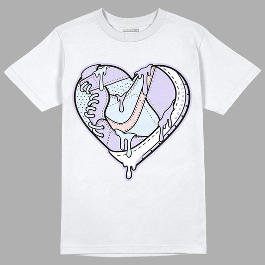 Easter Dunk Low DopeSkill T-Shirt Heart Jordan Graphic - White 