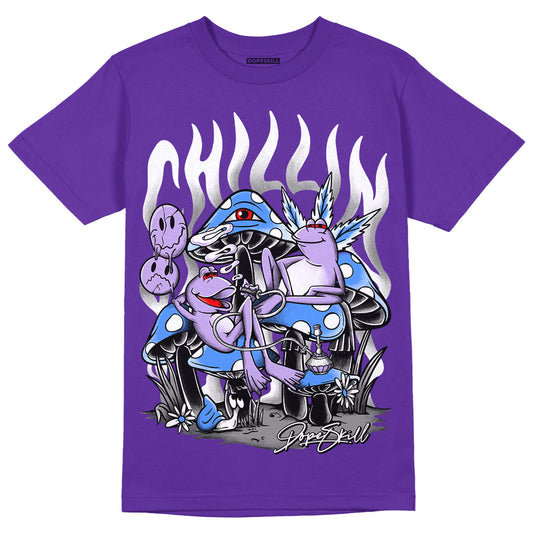 Court Purple 13s DopeSkill Purple T-shirt Chillin Graphic - Purple 