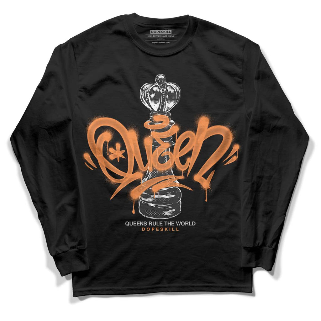 Dunk Low Peach Cream (W) DopeSkill Long Sleeve T-Shirt Queen Chess Graphic Streetwear - Black