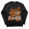 Orange Black White DopeSkill Long Sleeve T-Shirt LOVE Graphic - Black