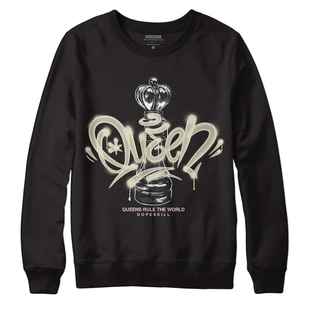 Dunk Low Night Maroon and Medium Soft Pink DopeSkill Sweatshirt Queen Chess Graphic Streetwear - Black