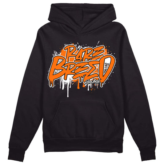 Orange Black White DopeSkill Hoodie Sweatshirt Rare Breed Graphic - Black