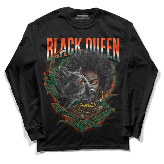 Dunk Low Team Dark Green Orange DopeSkill Long Sleeve T-Shirt New Black Queen Graphic - Black 