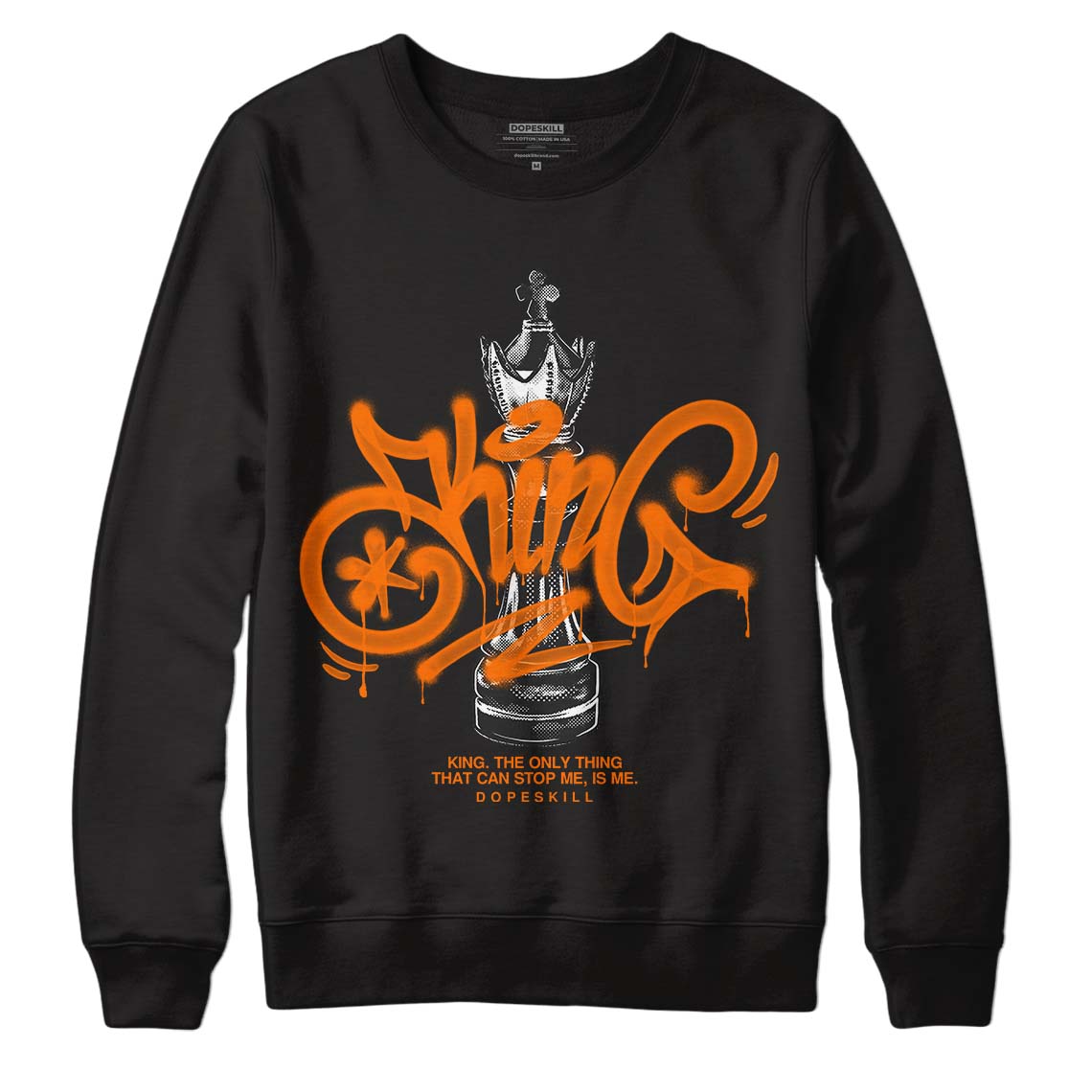 Wmns Dunk Low 'Magma Orange DopeSkill Sweatshirt King Chess Graphic Streetwear - Black