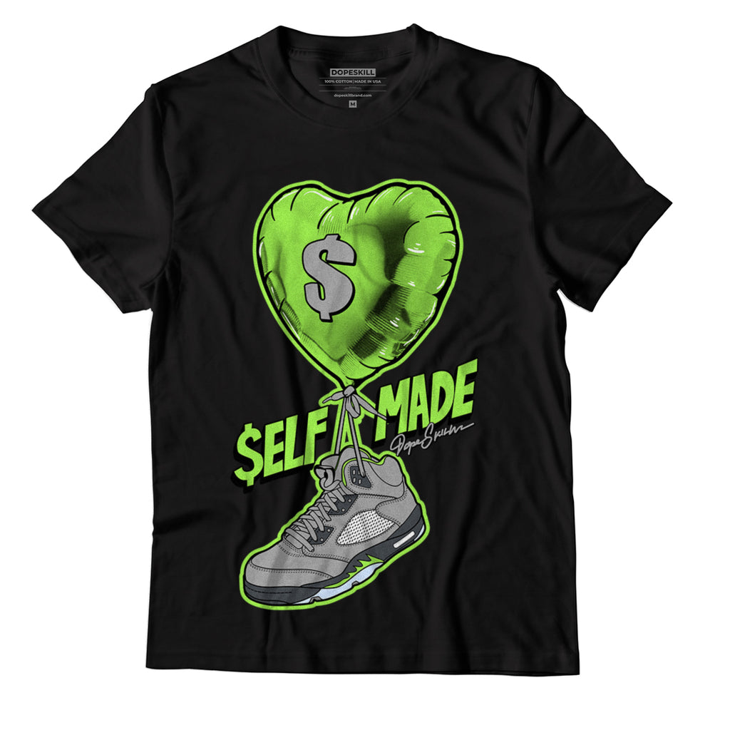 Jordan 5 Green Bean DopeSkill T-Shirt Self Made Graphic - Black