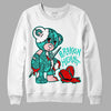 Green Snakeskin Dunk Low DopeSkill Sweatshirt Broken Heart Graphic - White