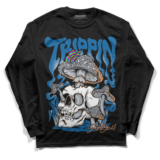 Jordan 3 Retro Wizards DopeSkill Long Sleeve T-Shirt Trippin Graphic Streetwear - Black