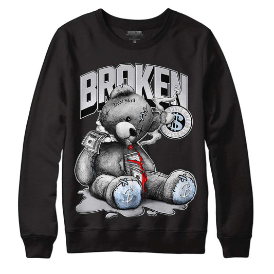 Jordan 11 Retro Low Cement Grey DopeSkill Sweatshirt Sick Bear Graphic Streetwear - Black