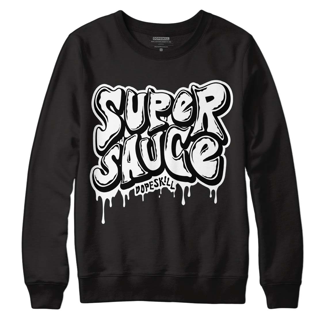 Jordan 1 High 85 Black White DopeSkill Sweatshirt Super Sauce Graphic Streetwear - Black