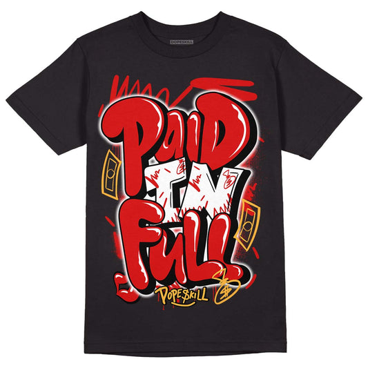 Dunk Low Gym Red DopeSkill T-Shirt New Paid In Full Graphic - Black 