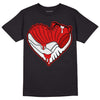 Jordan 12 Retro ‘Gym Red’  DopeSkill T-Shirt Heart Jordan 12 Graphic Streetwear - Black 