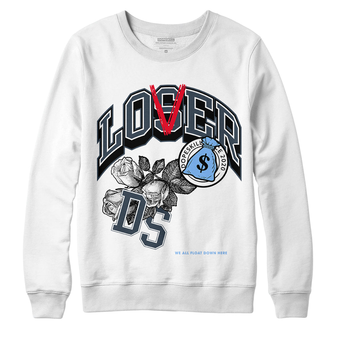 Jordan 6 Midnight Navy DopeSkill Sweatshirt Loser Lover Graphic