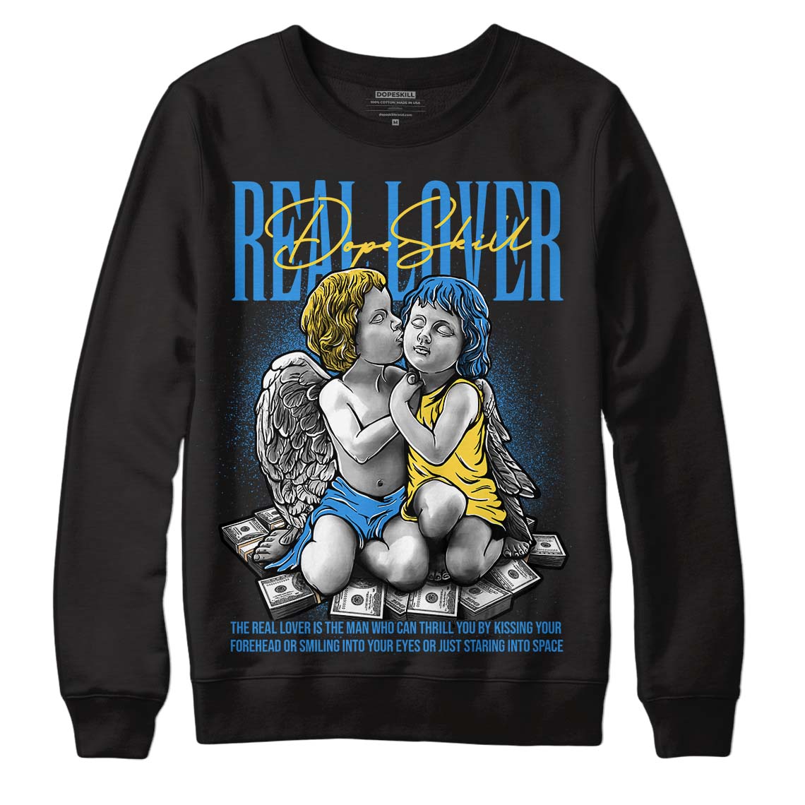 SB Dunk Low Homer DopeSkill Sweatshirt Real Lover Graphic - Black