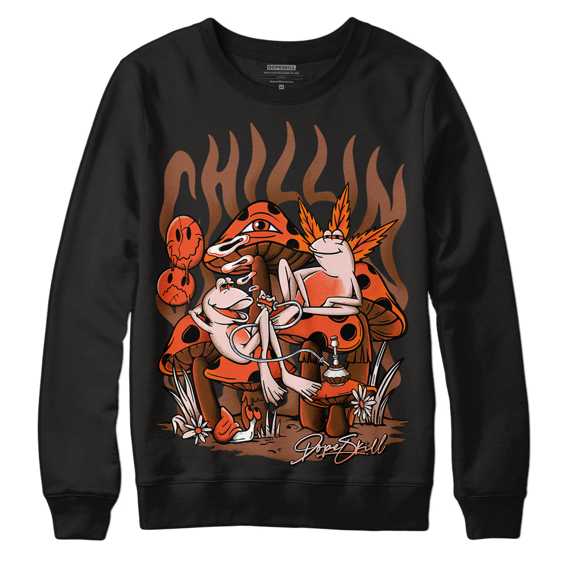 Desert Elephant 3s DopeSkill Sweatshirt Chillin Graphic - Black