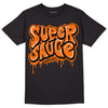 Orange Black White DopeSkill T-Shirt Super Sauce Graphic - Black