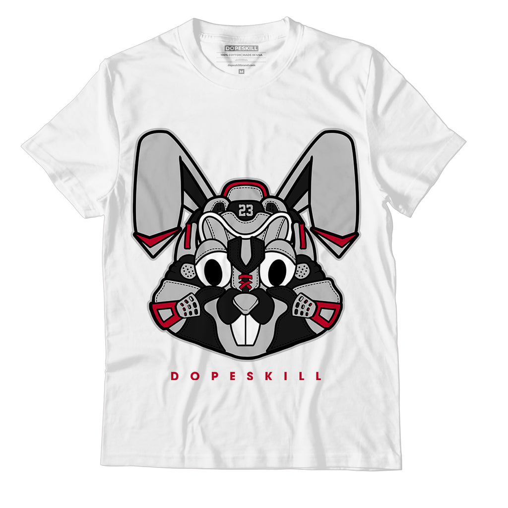 Jordan 9 Particle Grey DopeSkill T-Shirt Sneaker Rabbit Graphic - White 