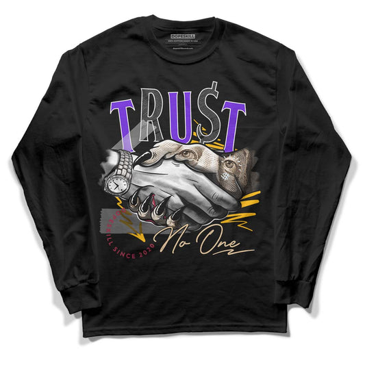 Afrobeats 7s SE DopeSkill Long Sleeve T-Shirt Trust No One Graphic - Black