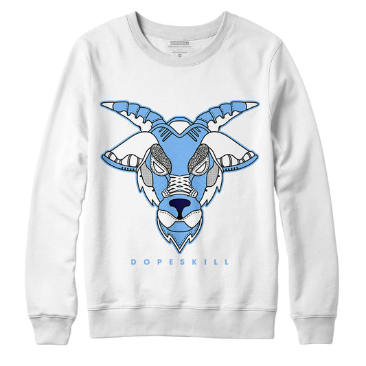 AJ 6 University Blue DopeSkill Sweatshirt Sneaker Goat Graphic