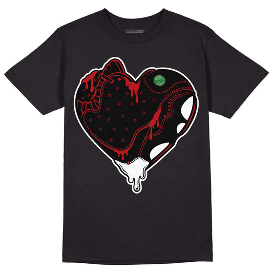 Playoffs 13s DopeSkill T-Shirt Heart Jordan 13 Graphic - Black