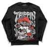 Black Canvas 4s DopeSkill Long Sleeve T-Shirt Trippin Graphic - Black 