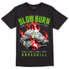 Neon Green Collection DopeSkill T-Shirt Slow Burn Graphic - Black