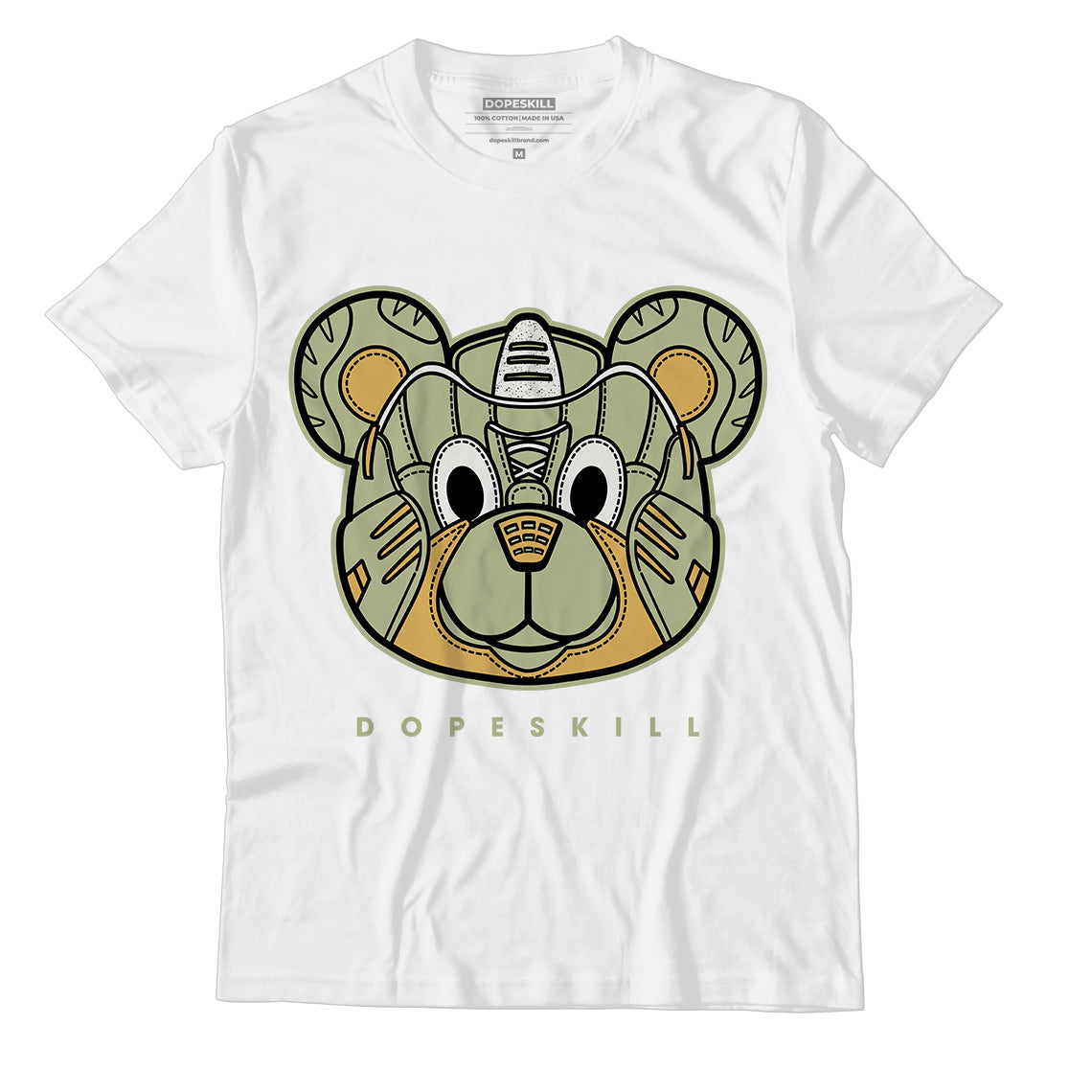 Jordan 5 Jade Horizon DopeSkill T-Shirt SNK Bear Graphic - White 