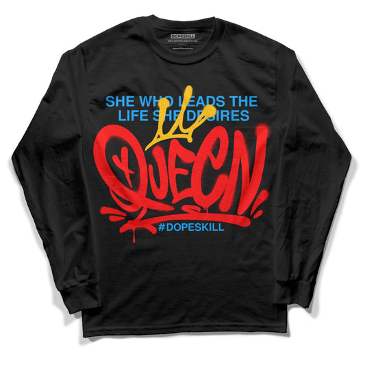 Fruity Pebbles Dunks DopeSkill Long Sleeve T-Shirt Queen Graphic - Black 