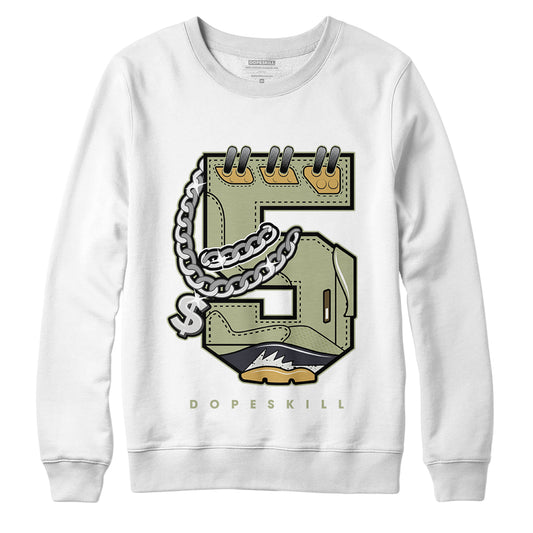 Jordan 5 Jade Horizon DopeSkill Sweatshirt No.5 Graphic - White 