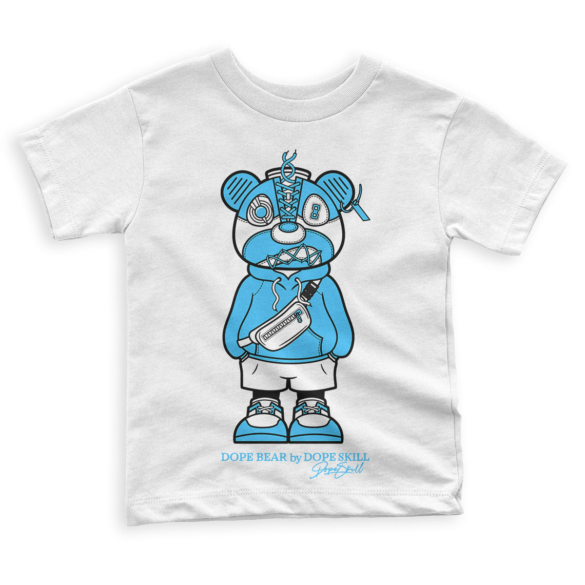 8 Bit And GS Emoji 12s DopeSkill Toddler Kids T-shirt Sneaker Bear Graphic - White 