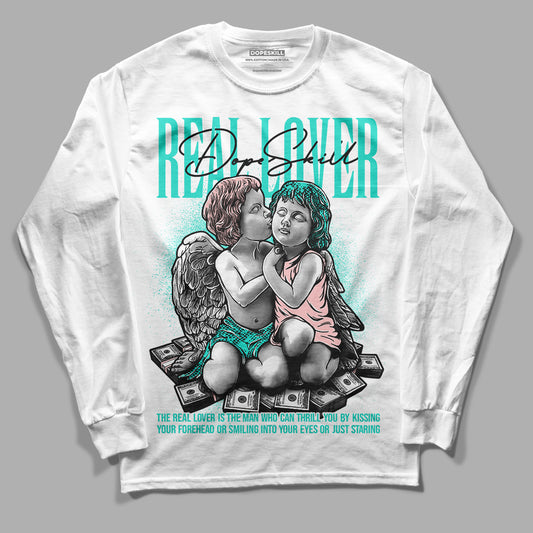 Green Snakeskin Dunk Low DopeSkill Long Sleeve T-Shirt Real Lover Graphic - White