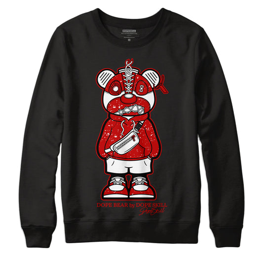 Jordan 6 “Red Oreo” DopeSkill Sweatshirt Sneaker Bear Graphic - Black 